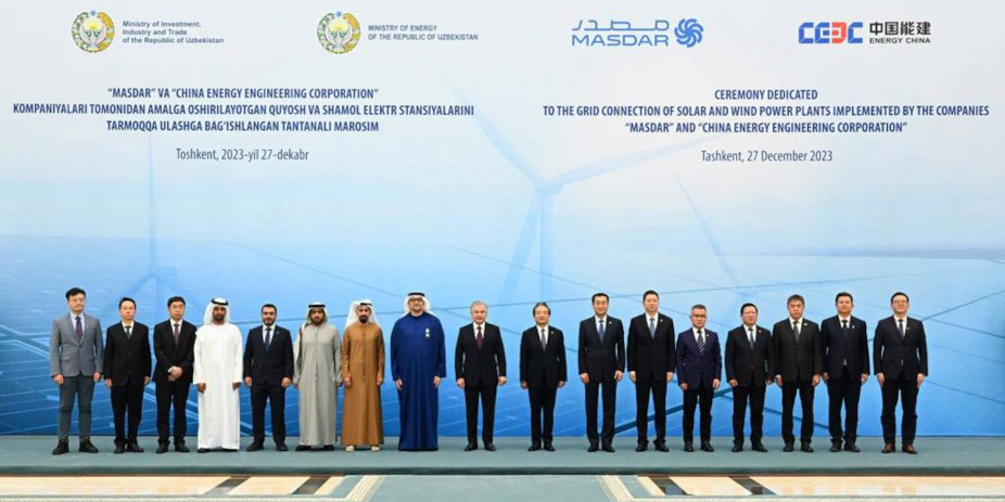The President of Uzbekistan Witnesses Grid Connection of Masdar  Projects Totalling 1.4GW of Clean Energy to the National Grid