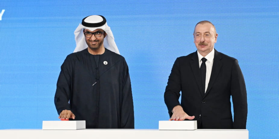 President of Azerbaijan Breaks Ground on Masdar 1GW Solar and Wind Projects